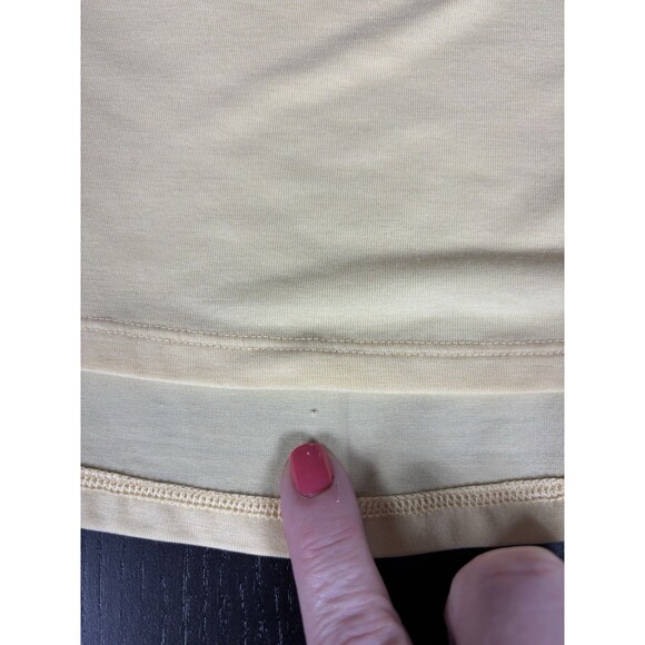 Athleta Getaway Tee Pale Lunaria Butter Yellow Medium Short Sleeve Relaxed - Picture 11 of 13